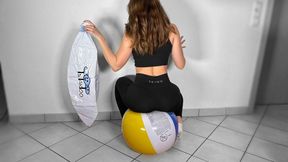 ASMR beach ball punishment