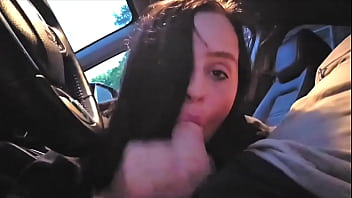 Girlfriend Sucks Cock In Front Seat Tells Dirty Story