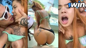 Botando a magrinha peituda pra mama, e fudendo ela em frente a praia - Fernanda Ribeiro -