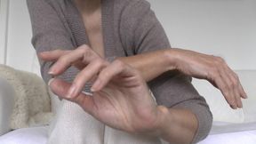 Lady Victoria Valente - Cashmere Outfit, Beautiful Hands, Short Fingernails, Close-ups, JOI, Nipple Play and CBT