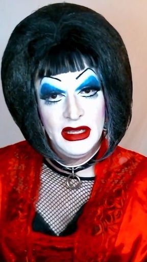 Spectacular moment from "Heavy Makeup Sissy Sub Smokes while talking dirty on cam"