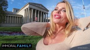 Blonde MILF Engages in Steamy Babysitting Encounter with Stepson