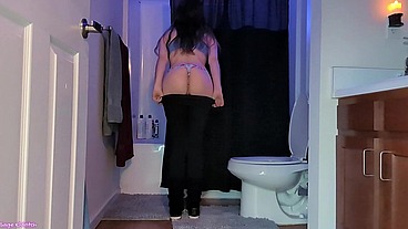 Sage Eldritch Wetting Thong, Spanked, and Handcuffed