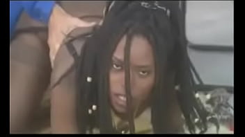 Vanity Is a Chocolate Secretary Who Gets an Interracial Ass Fucking