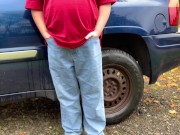 Just Peeing Myself Beside My Car