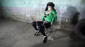 latex pants chair rope bondage