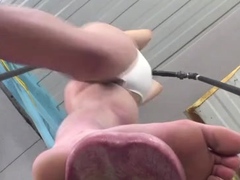 Footlovin - Abby Paradise Testicle Stomp