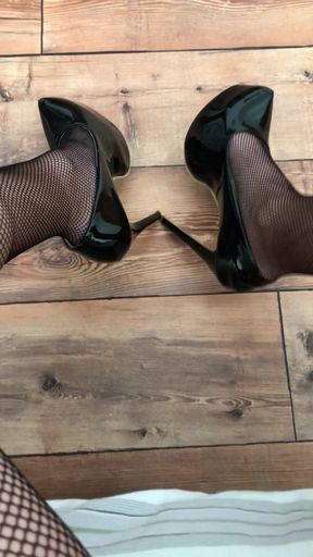 hot slut in fishnet stockings
