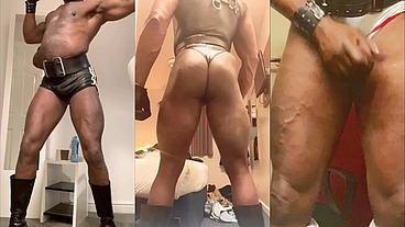 Black Muscle Butt Delivers Flex Butt Exposure Prostate Play & Load Bust Extravaganza