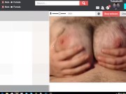 Big Fat Guy Plays with his tits and talks to you