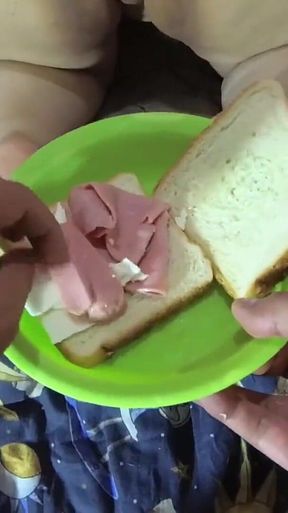 My Anal Slave Eats a Delicious Sandwich Prepared in Her Ass Hole