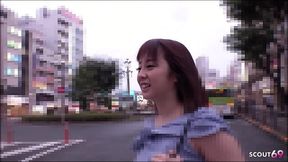 petite japanese teen pick up and seduce to suck and let him cum in mouth at car by stranger in uncensored japan porn