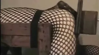 Kinky Amateur Strapped Down and Pounded by Big Black Dildo Machine