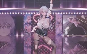 [mmd] Collapse Iron Big Duck Duck - Queencard Secretary Ol Uniform Black Silk Butt Plug Pussy