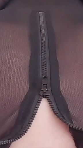 The Sheer Nylon Bodysuit Looks Perfect on My Naked Body