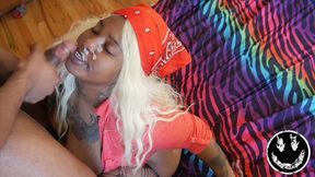 female gang member gives popping blowjob with a nasty facial...... featuring hazelnutxxx
