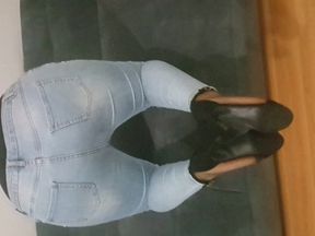 Turkish slut in jeans is cute hot