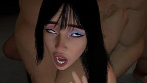 Slim Femboy Getting Plowed by Thick Shemale Cock