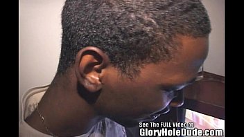 Ebony Gay Sucks White Glory Hole Cocks