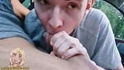 Blowing a Guy in His Car Till He Cums - prettyboi2000x