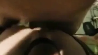 Older man fucks young crossdresser couple bareback in amateur threesome