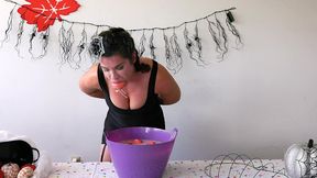 bobbing for apples - bucket full of jizz