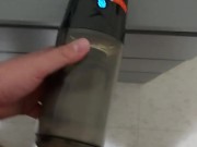 Hands free cum with my new toy! (Oops I dropped it)