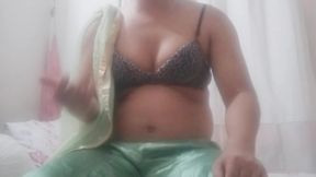 Indian hot woman erotic moment home alone