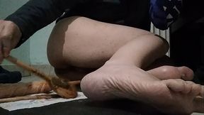 Composition 1 of anal insertion with a dildo