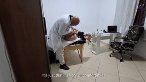 A MILF Gets Fingered by the Proctologist During an Anal Exam.