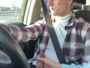 Risky Car Blowjob in Traffic