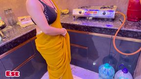 Getting Naughty with wife in the Kitchen and fuck her in the standing position