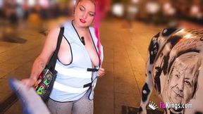 Street-smart Spanish siren Rebeca Addams exposes her sultry, seductive striptease skills