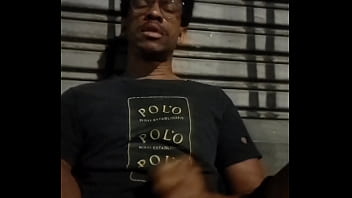 Wanking in public street