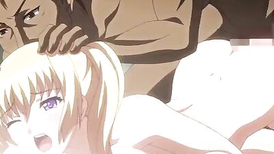 Blonde hentai queen dominated by multiple dudes and gangbanged hardcore in high definition