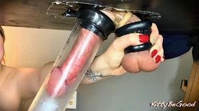 Ruined Him Twice On Milking Table After Penis Pumping