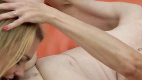 ”Blonde dyke Rebecca Black makes oral love with mature twat”