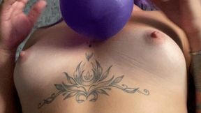 b2p purpure balloon and pop silver
