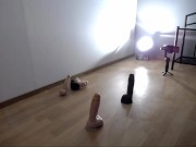 Sissy task - 5 dildos, DP and cum