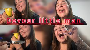 Giantess devoured a little man