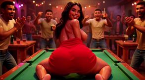 Hot Slim Favelada with Big Ass Dances Wildly at Pagode Gets Naked on Table Then Squats to Pee in Dark Alley