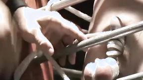 Submissive Chet Walker takes the painful CBT from his sadistic dom