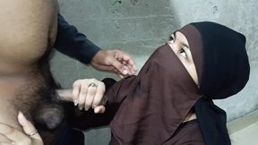Muslim girl with big boobs was sucking my cock and after that fucking hard