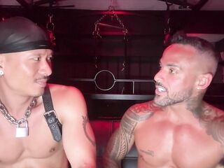 1st Time Fisting Clip with Cagedjock Part 1 Interview and Fisting, Teat Play Booty Plug, Massage Machine and Pegging