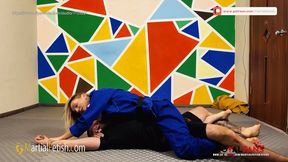 Olga blue gi ground fighting domination