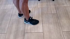 Flawless Calves Reach Challenge Running Shorts and Sneakers