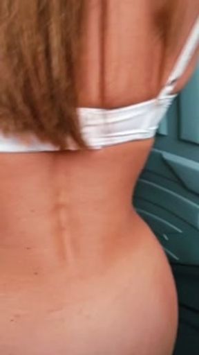 She was begging to fuck her at the open air party in a public porta potty