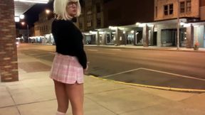 Amazing hot slut sissy short skirt panties