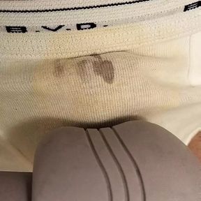 I tried to ejaculate inside my brand new white BVD bikini briefs (5th time).