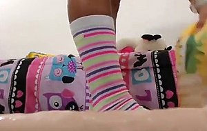 Cute latina teen gets wrecked by ohmibod on cam